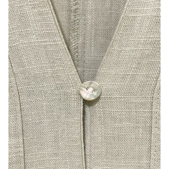 NWOT Zara Sage Green Linen Blend Shirt Dress, Size Small - Picture 9 of 13